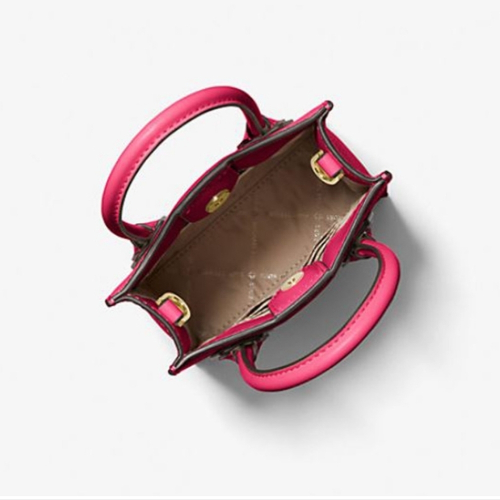 Michael Kors Pink Leather Mini Tote Bag Nwt - Picture 5 of 8